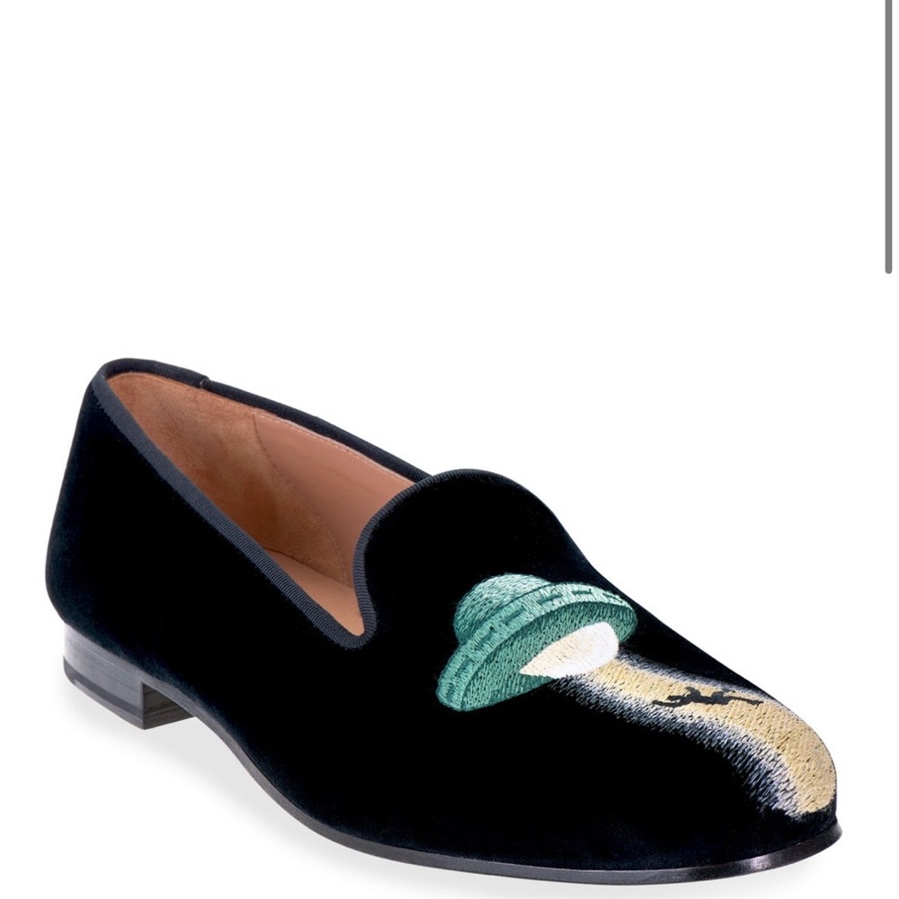 NWOB Men’s Stubbs and Wootton UFO Embroidered Velvet Slippers Loafer Size 11